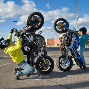 Shooting photo FREEGUN, Team CO2 Stunt moto Montpellier